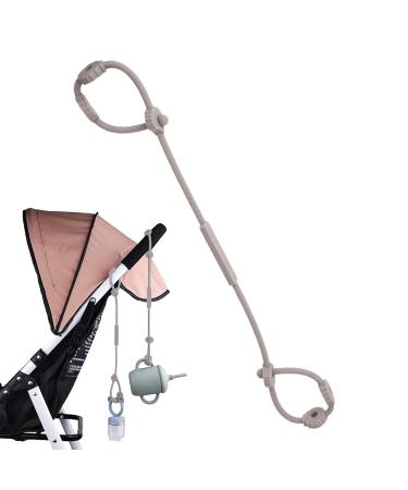 Uozonite Stroller Belt & Drinking Bank Belt | Silicone Pacifier Holder Adjustable Food Catcher Toy Clip Children's Bite Ring & Cup Holder - Light Gray - Buy Online on GoSupps.com