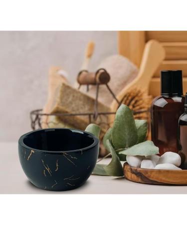 DGUDGU Marbled Black Shaving Bowl | Premium Resin Shaving Cup for Cream & Soap | International Shipping - Buy Online on GoSupps.com