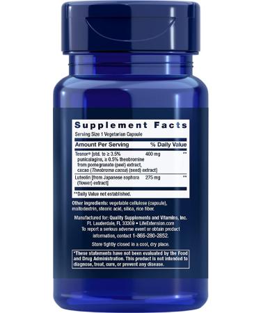 Life Extension Testosterone Elite  Testosterone Production Support Supplement for Men - with Luteolin  Pomegranate and Cacao Seed Extract  Gluten-Free  Non-GMO  Vegetarian  30 Capsules - Buy Online on GoSupps.com