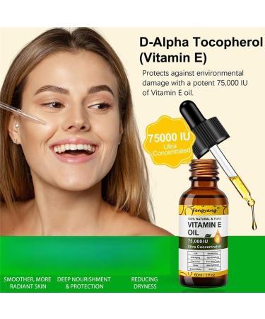 Fengyang Vitamin E Oil for Skin Huile De Vitamine E 75 000 Ui R duire Les Lignes Fines Et Les Cicatrices Pour Les Cicatrices Et les Vergetures - Buy Online on GoSupps.com