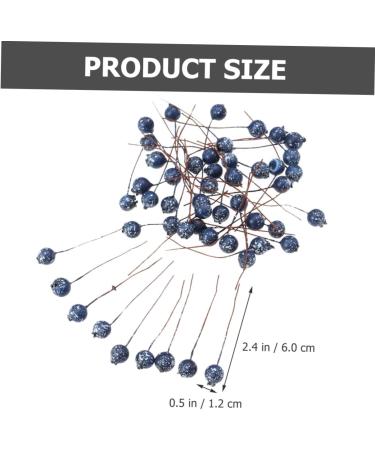 HOMSFOU 100pcs Simulation Blueberry Decoration Artificial Plants Flowers Artificial Berry Stem Embellishments for Crafting Fake Berry with Stem Fake Berry Twig Foam Christmas Small Fruit - Buy Online on GoSupps.com