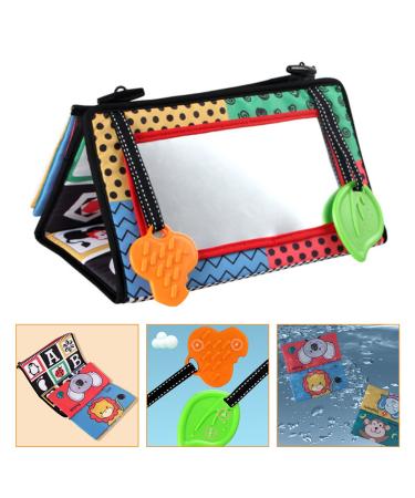 Toddmomy 6-Piece Crinkle Black Infant Activity Set | Educational Baby Bite Rings Reflective Bathroom Mirror & Colorful Fabric Book for Newborn Girls | Developmental Playtime Toys 60x26cm - Buy Online on GoSupps.com