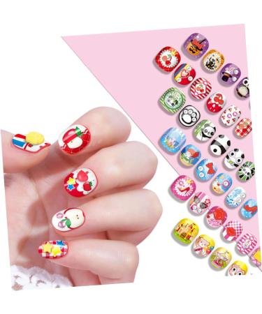FOMIYES 4 Sets Children's Nail Art Toys Toddler Toy Fingernail Kit Kid Fake Nails Nail Accessories Charms Kids Fake Nail Kit Nail Decorations Toddler Suits Manicure Paper Nail Polish 3d - Buy Online on GoSupps.com