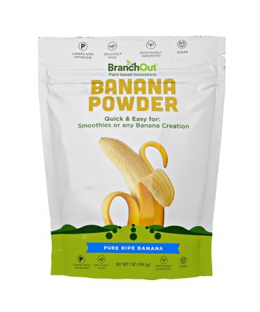 Banana Powder - BranchOut 100% Pure Smoothie Powder Mix - Rich in Fiber and Potassium with No Added Sugar  Vegan Powdered Banana Mix made from Real Fruit Powder - Also Ideal for Baking, 7 oz Banana 1 Pack