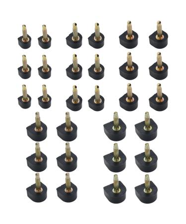 UTALIND 15 Pairs High Heel Tips Shoes Replacement Caps High Heel Repair Tool 3mm Nail Diameter U-Shape Dowels Repair Tips Pin in 5 Different Size  8/9/10/11/12mm  Black