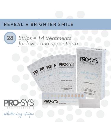PRO-SYS Whitening Strips Kit - Sensitive Teeth Whitening Stain Remover 28 Strips for Effective Teeth Whitening - Buy Online on GoSupps.com