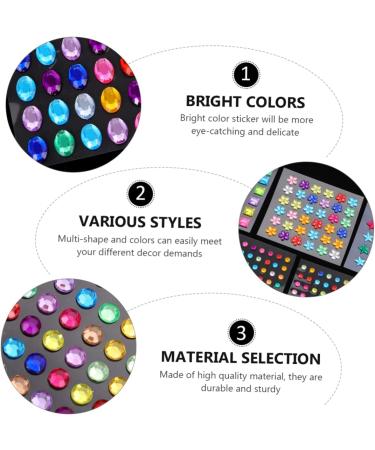 11 Sheets kids stickers Body jewelry sticker crystal face nail combination set halloween rhinestones Rhinestone Decals applique make up crystal face sticker for nails nail decals - Buy Online on GoSupps.com