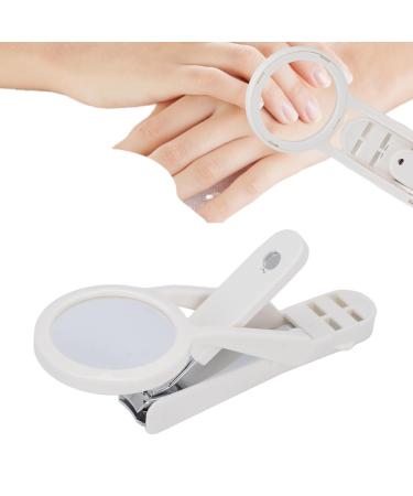 Older nail snap with a magnifying glass stainless steel adjustable fingernail toenail cutter nail snap care for older seniors baby (white) - Buy Online on GoSupps.com