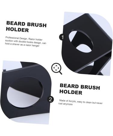 Premium Acrylic Brush Holder & Razor Stand | Universal Beard & Shaving Brush Organizer - Buy Online on GoSupps.com