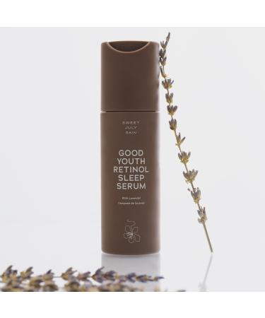 SWEET JULY SKIN Good Youth Retinol Sleep Serum - Lavender Hydrating Fragrance-Free Lactic Acid & Turmeric - 1 Fl Oz - Buy Online on GoSupps.com