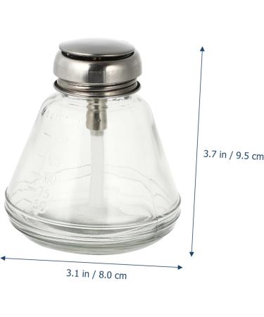 FOMIYES Press Glass Dispenser Nail Gel Polish Remover Liquid Dispenser Nail Salon Supplies Nail Clean Bottle Liquid Bottle Anti-static Stainless Steel Nail Polish Remover - Buy Online on GoSupps.com