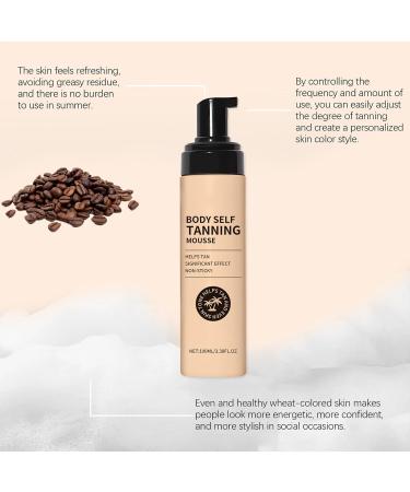 Self-Tanning Mousse | 100ml Nourishing Tanning Mousse - For Women and Men Outdoors Holidays Beach Wedding Evening Date - Buy Online on GoSupps.com