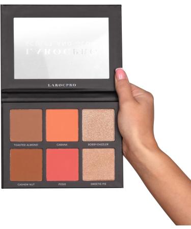 LaRoc Pro Sculpt & Glow 6 Shade Highlighter, Bronzer, and Blusher Palette - Makeup Beauty Colour Palette - Buy Online on GoSupps.com