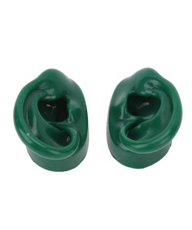 Kadimendium Simulated Ear Model Great Toughness Pair Ear Model Water Resistance Slick Soft for Clinics for Point Acupuncture(Green)