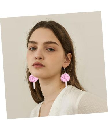 VALICLUD 8 Pcs Rainbow Lollipop Earrings Kids Hoop Earrings for Girls Cute Earrings Post Earrings for Women Ornament Earrings for Women Candy Dangle Earrings Charm Personality Miss 3X5.3CMx2pcs Assorted Color 3x2pcs - Buy Online on GoSupps.com