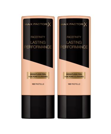 Max Factor 2 x Max Factor Facefinity Lasting Performance Long-Wearing Matte Liquid Foundation with Oil Effect Shade 102 Paste 2 x 35ml Foundations