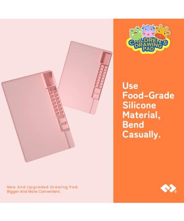 MOHOPE Extra Large Silicone Craft Mat 24x16 - Durable Drawing Board with Ruler for Painting, Crafts, Art, Clay, and Resin - Pink - Buy Online on GoSupps.com