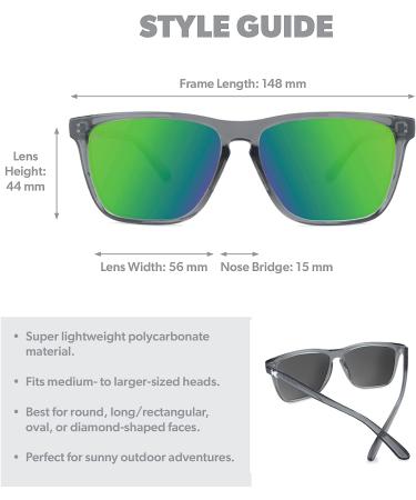 Knockaround Fast Lanes Sport Polarized Running Sunglasses - Clear Grey/Green - UV400 Protection - Buy Online on GoSupps.com
