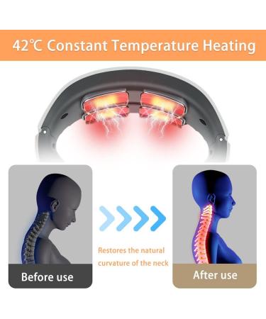 Buy Wireless Neck Massager with Heat | 6 Modes & 9 Intensity Levels - Pain Relief for Home Office & Travel - Buy Online on GoSupps.com
