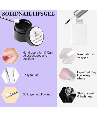 BIEUTEE NAGE TIPS SET - 500 Nail Tips with Glue for Gel Nails Mini UV Lamp & Nail Tools | Perfect Press-On Nails - Buy Online on GoSupps.com