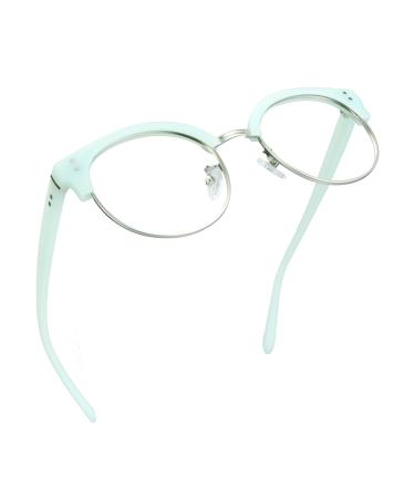 LIFEART Blu-ray glasses reading glasses for computers transparent lens headache reducing & preventing dry eyes fashion for men/women +2.25magnification samba_green