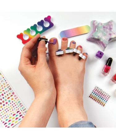 Fashion Angels Pretty Pedi Pedicure Kit for Girls - Kids Nail Spa Set with Polish, Stickers, Toe Separators, File, and Bath Bombs - Ages 8 - Buy Online on GoSupps.com
