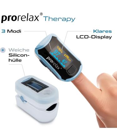 Prorelax Pulsoximeter - Monitor Heart Rate Pulse & Oxygen Levels | Easy Finger Measurement & Large LED Display - Buy Online on GoSupps.com