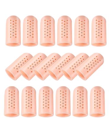 Gel Toe Protector Sleeve for Corns, Blisters & Ingrowns - Khaki Silicone Caps for Pain Relief - 1 Fl Oz Pack - Buy Online on GoSupps.com