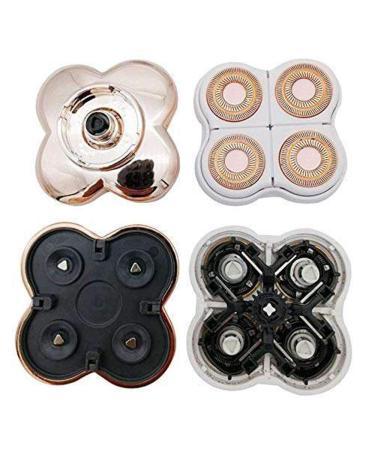 2Pcs Facial Hair Remover Replacement Heads for Finishing Touch Flawless Electric Legs Shaver - Rose Gold | Smooth Finish, Perfect Touch | With Cleaning Brush - Buy Online on GoSupps.com