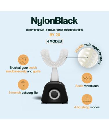 Y-Brush NylonBlack Sonic Electric Toothbrush & Storage Stand | Fast International Shipping - Best for Oral Care - Buy Online on GoSupps.com