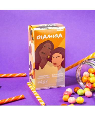 Oiamiga Chocolate Permanent Hair Dye Inclusive Hair Colour for All Hair Types Rapid Processing Made with Natural Ingredients Vegan and Cruelty Free 120ml - Buy Online on GoSupps.com