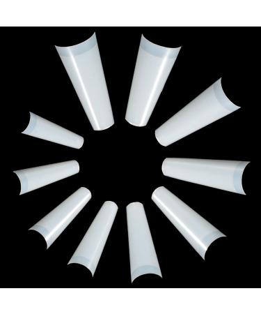 500 pieces wrong nails nail tips natural cowboy French artificial fingernails for diy nail art and nail studios 10 sizes