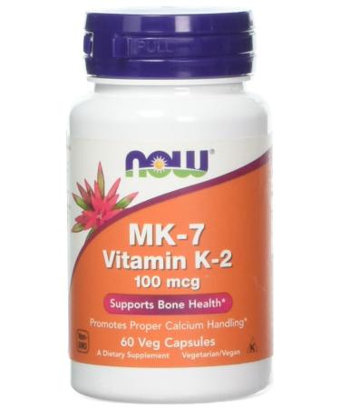 NOW Foods Mk-7 Vitamin K-2 100 Mcg 60 Vegg Capsules