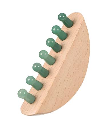 Sewoart head massage device hair comb from wood smoothing ridge. Disgusting chamber massage comb Gua Sha hair crest brush for curly hair massage stone press comb tool wooden ridge jade scalp