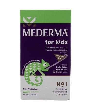Mederma Scar Gel for Kids, Reduces the Appearance of Scars, 1 Pediatrician Recommended, Goes on Purple, Rubs in Clear, Kid Friendly, Grape Scent, 0.70 Oz Single Pack