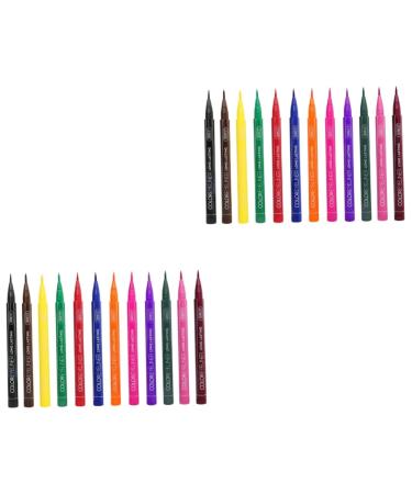 Beavorty 24 pcs liquid eyeliner brown eyeliner liquid eye beauty pencil Matte set liquid pen multicolor girl 1 count (Pack of 1) As Shownx2pcs
