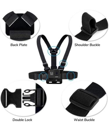 Sametop Chest Mount Harness for GoPro & Action Cameras - Compatible with Hero 11, 10, 9, 8, 7, 6, 5, 4, Session & More - Buy Online on GoSupps.com