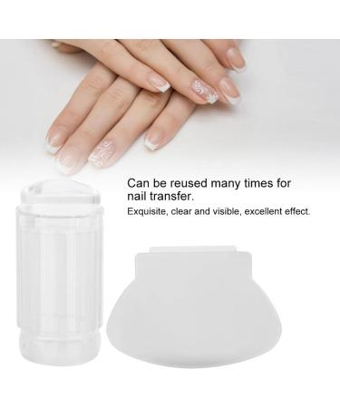 Premium Transparent Silicone Nail Art Sealing Tool | Stamper & Scraper for Perfect Nail Polish Finishing - Buy Online on GoSupps.com