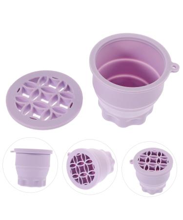 Healeved Makeup Brush Cleaning Pad & Washer - Multifunctional Scrubber Tool & Rinsing Bowl - Clean Your Brushes Effortlessly - 9.2X9.2X8.6CM Purple - Buy Online on GoSupps.com