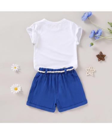 YOUNGER TREE Toddler Girls Watermelon T-shirt + Linen Shorts Set with Belt - 4 Years - Buy Online on GoSupps.com