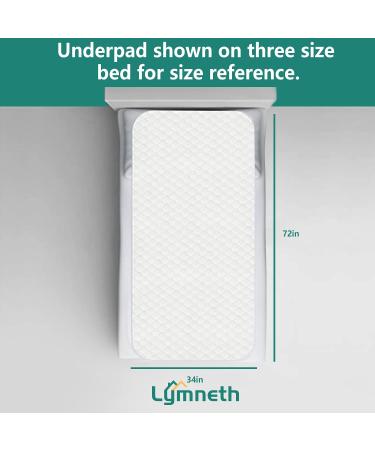 Washable Bed Pads for Incontinence  Lymneth 4-Layer Reusable Incontinence Bed Pad 34''Ã72''  Skid Resistant Soft Pad  Absorbent Pads for Bed Wetting Incontinence Individuals  Kids Adults  Pets 34x72 Inch (Pack of 1) - Buy Online on GoSupps.com