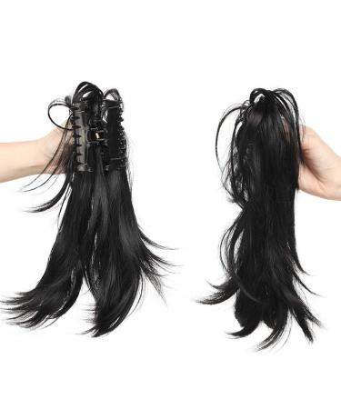 SEGO Ponytail Extension Hairpiece - Realistic Braid Hair Extension with Butterfly Clip - Black 95g (30cm) for Glamorous Hairstyles - Buy Online on GoSupps.com