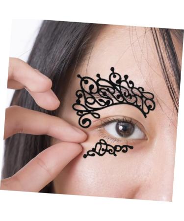 FOMIYES 9 Pairs Lace Eyeliner Stickers Black Eyeshadow Black Eye Shadow Pride Eyeshadow Stickers Prom Fabric 13X6cmx3pcs Blackx3pcs - Buy Online on GoSupps.com