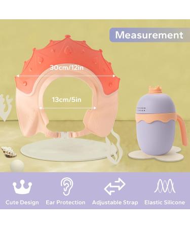 FUNUPUP Baby Shower Cap - Adjustable Toddler Hair Washing Shield & Rinse Cup - Crown Pink Design - Bathing Visor for Kids - Buy Online on GoSupps.com