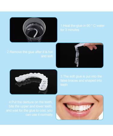 Frenzify Artificial Teeth Set - DIY Comfortable Upper & Lower Dentures for Adults - White Plug-In False Teeth - Buy Online on GoSupps.com
