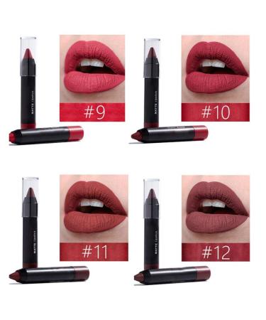 12-Piece Exquisite Gift Box Matte Lipstick Set | Waterproof Non-Stick Lip Gloss & Pencil Crayon Kits for Perfect Lips - Ideal for Gifts - Buy Online on GoSupps.com