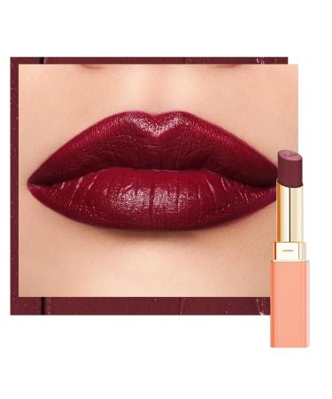 Oulac Rouge L vres Satin Mat - Burdeos l vre Fini Satin Mat Couleur Intense - Texture Douce et Glissante Tenue Longue Sans transfert Hydratant Maquillage L vres V gan 4 3g SG13 Burgundy