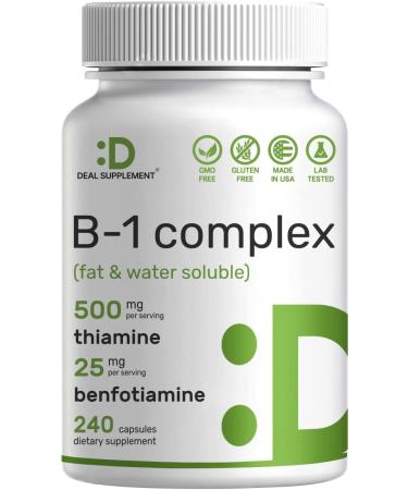 Deal Supplement Vitamin B1 Complex 500 MG - 240 Capsules