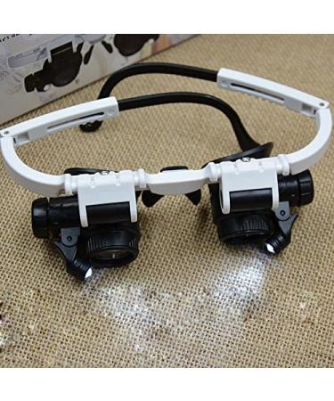 TAMOSH 8X 15x 23x Double Eye Loupe Wearing Repair Jeweler Watch Clock Magnifier Illuminated Magnifying Glass with LED Light - Buy Online on GoSupps.com