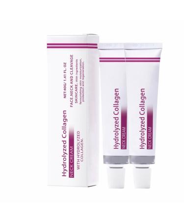 Hydrolized Collagen Neck Cream Neck Tightening Firming Cream Sagging Skin Anti Aging Collagen Firming Cream for Neck- 40g*2